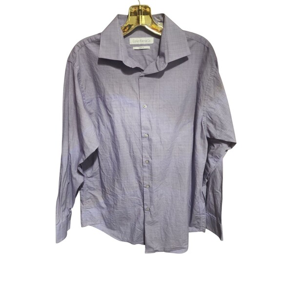 Calvin Klein & Co Men’s Dress Shirt M Lavender Long Sleeve 15-15.5 32/33 - Picture 1 of 7